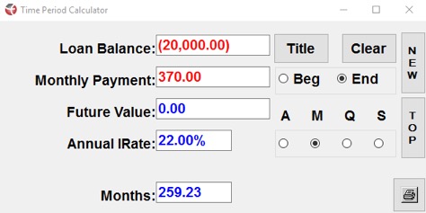 credit card calculator