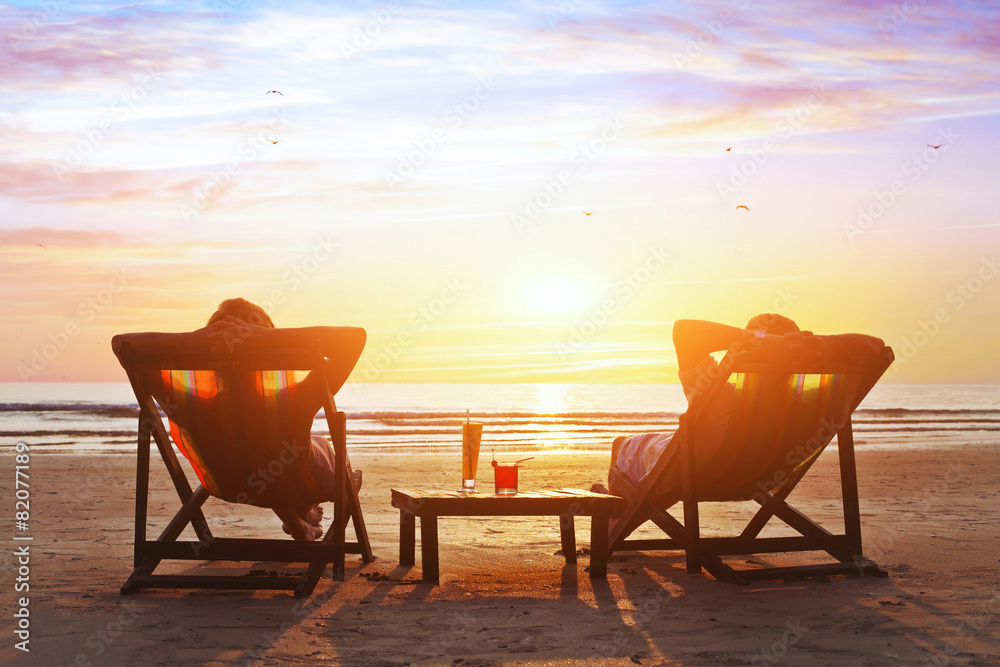 Couple on Beach after retirement