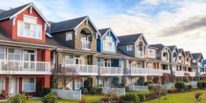 A row of houses bought with the Perpetual Wealth Strategy